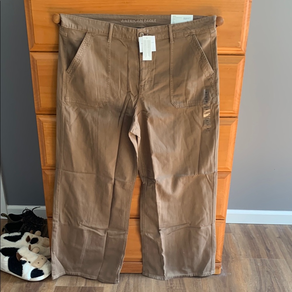 AEO super high rise baggy wide leg pant